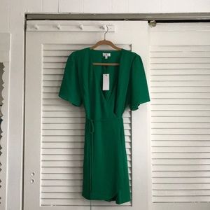 Emerald wrap dress